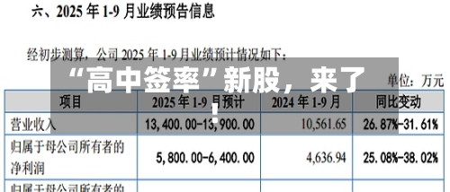 “高中签率”新股，来了！-第3张图片