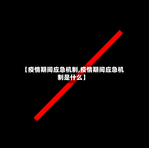 【疫情期间应急机制,疫情期间应急机制是什么】-第3张图片